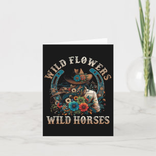 Retro Southern Sunset Cowgirl Wilde Bloemen - Wild Kaart