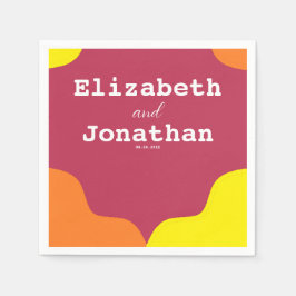 Retro Southwestern Sunrise Wedding Servet