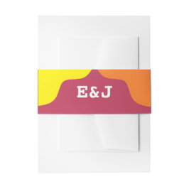 Retro Southwestern Sunrise Wedding Uitnodigingen Wikkel