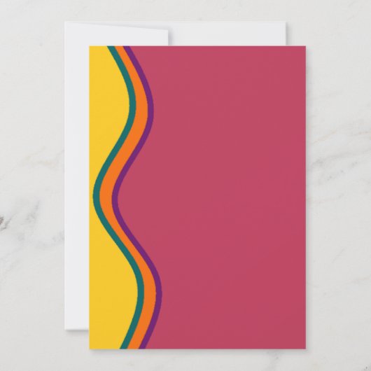 Retro SouthWestern Waves Bachelorette Party Kaart (Achterkant)