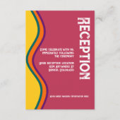 Retro Southwestern Waves Weddenschappen Reception Informatiekaartje (Voorkant)