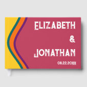 Retro Southwestern Waves Wedding Gastenboek (Voorkant)