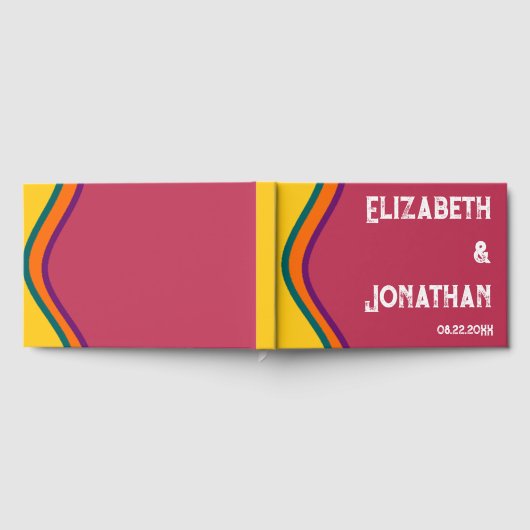 Retro Southwestern Waves Wedding Gastenboek (Volledig)