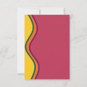 Retro Southwestern Waves Wedding RSVP Kaartje (Achterkant)