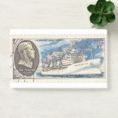 Retro Sovjet postzegel met schip Cosmonaut Post-it® Notes (Kantoor)