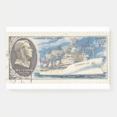 Retro Sovjet postzegel met schip Cosmonaut Post-it® Notes (Voorkant)