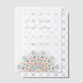 Retro Spaans Abstract Bloemen Mandala Huwelijk Vellum Uitnodigingen (Offset (Uitnodiging))