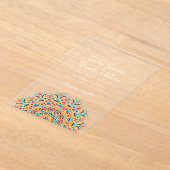 Retro Spaanse Abstracte Bloemige Mandala Bruiloft Acryl Uitnodigingen (Laagn)