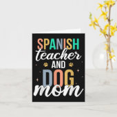 Retro Spaanse Lerares &amp; Hond Moeder Grappige E Kaart (Gele Bloem)