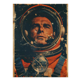 Retro Space Adventurer Art Perfect Poster