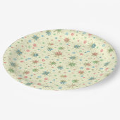 Retro Space Age Atomic Starburst Papieren Bordje (Gekanteld)