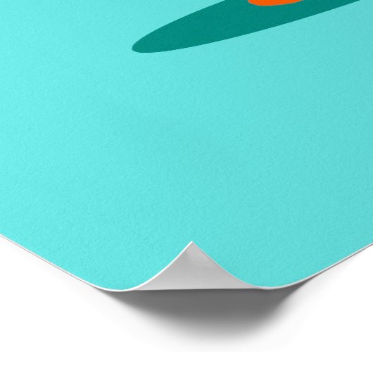 Retro Space Age Cartoon Couple Poster (Hoek)