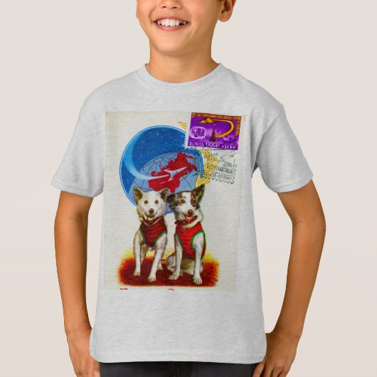 RETRO SPACE AGE (DOG ASTRONAUTS) T-SHIRT (Voorkant)