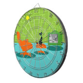 Retro Space Age Kat Dart Board Dartbord (Voorkant Rechts)