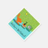  Retro Space Age Kat Papieren servetten (Hoek)