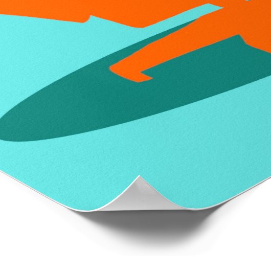 Retro Space Age Kat Poster (Hoek)