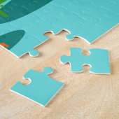 Retro Space Age Kat Puzzle Legpuzzel (Zijkant)