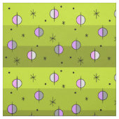 Retro Space Age Planets Stars Chartreuse Stof (Swatch)