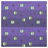 Retro Space Age Planets Stars Indigo Stof (Swatch)