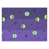 Retro Space Age Planets Stars Indigo Tafelkleed (Voorkant (Horizontaal))