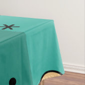 Retro Space Age Planets Stars Turquoise Tafelkleed (Voorbeeld)