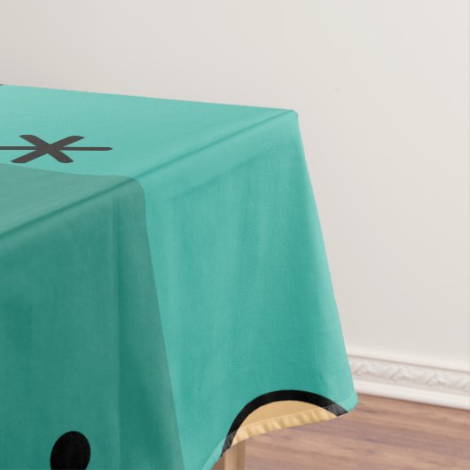 Retro Space Age Planets Stars Turquoise Tafelkleed (Voorbeeld)