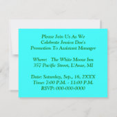 RETRO SPACE-AGE SUN-BURSTS & TURQUOISE INVITATIES KAART (Achterkant)