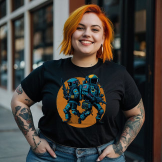 Retro Space Astronauten-Galaxy Rebel Fighter SciFi T-shirt
