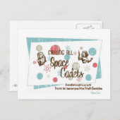 Retro 'Space Cadets'-Briefkaart Briefkaart (Voorkant / Achterkant)