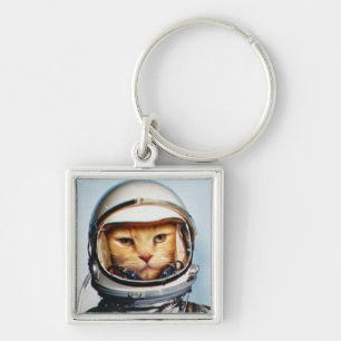 Retro Space Cat Sleutelhanger