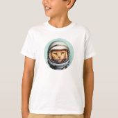Retro Space Cat T-Shirt (Voorkant)