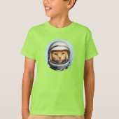 Retro Space Cat T-Shirt (Voorkant)