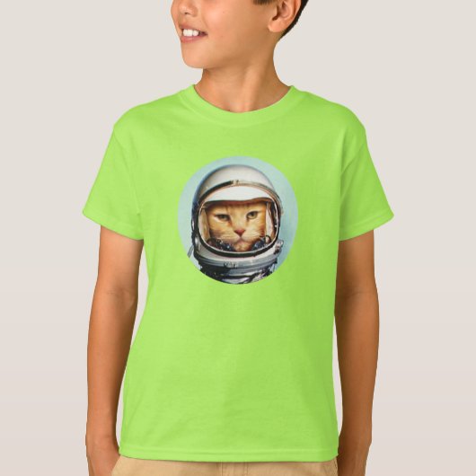 Retro Space Cat T-Shirt (Voorkant)