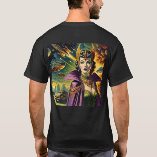 Retro Space Commander T-shirt (Achterkant)