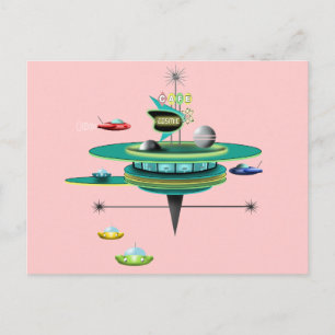 Retro Space Diner Briefkaart