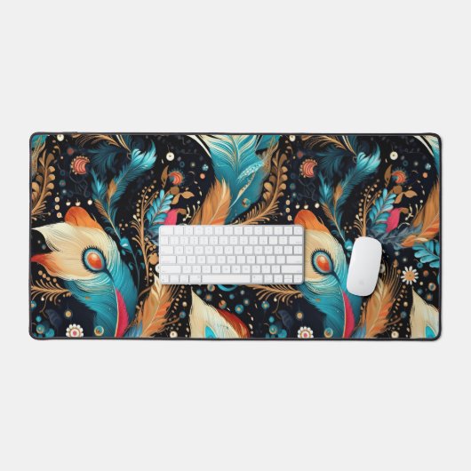 Retro Space Exploration Galaxy Bureaumat (Keyboard & Muis)