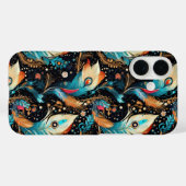 Retro Space Exploration Galaxy Case-Mate iPhone Case (Achterkant (horizontaal))