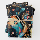 Retro Space Exploration Galaxy Inpakpapier Vel (In situ)