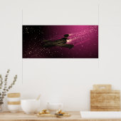 Retro Space Fighter Poster (Keuken)