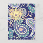 Retro Space Galaxy Birthday Card Briefkaart (Voorkant)