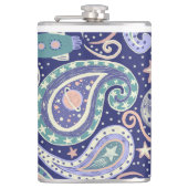 Retro Space Galaxy Design Heupfles (Voorkant)