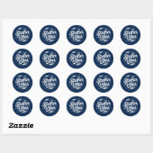 Retro Space Galaxy Design Ronde Sticker (Vel)
