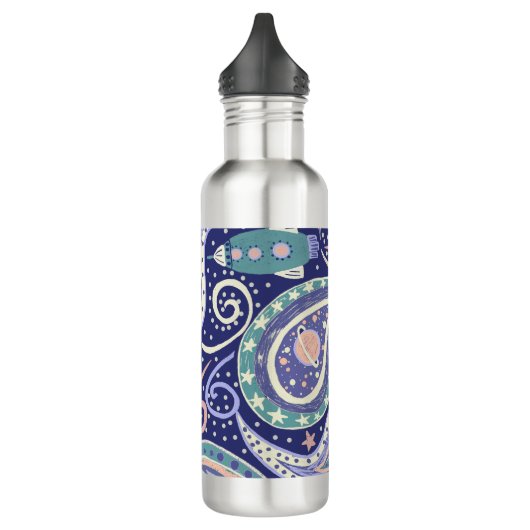 Retro Space Galaxy Design Waterfles (Links)