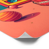 Retro Space Gumball Machine: Pop Art Poster (Hoek)