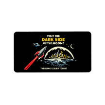 Retro Space Maan Retour Adres Label Sci-Fi