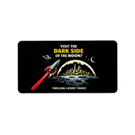 Retro Space Maan Retour Adres Label Sci-Fi