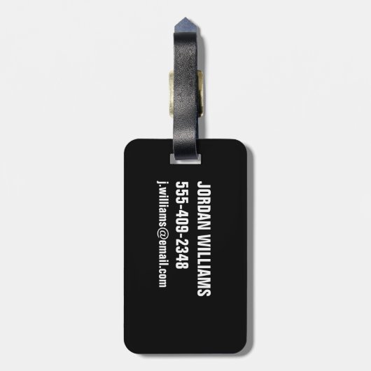 Retro Space Poster-Cassini missie naar Saturnus Bagagelabel (Achterkant verticaal)