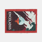 Retro Space Poster-Cassini missie naar Saturnus Fleece Deken (Voorkant (Horizontaal))