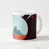 Retro Space Poster-Cassini missie naar Saturnus Grote Koffiekop (Voorkant rechts)