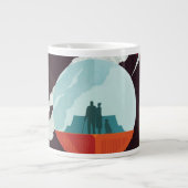 Retro Space Poster-Cassini missie naar Saturnus Grote Koffiekop (Voorkant)